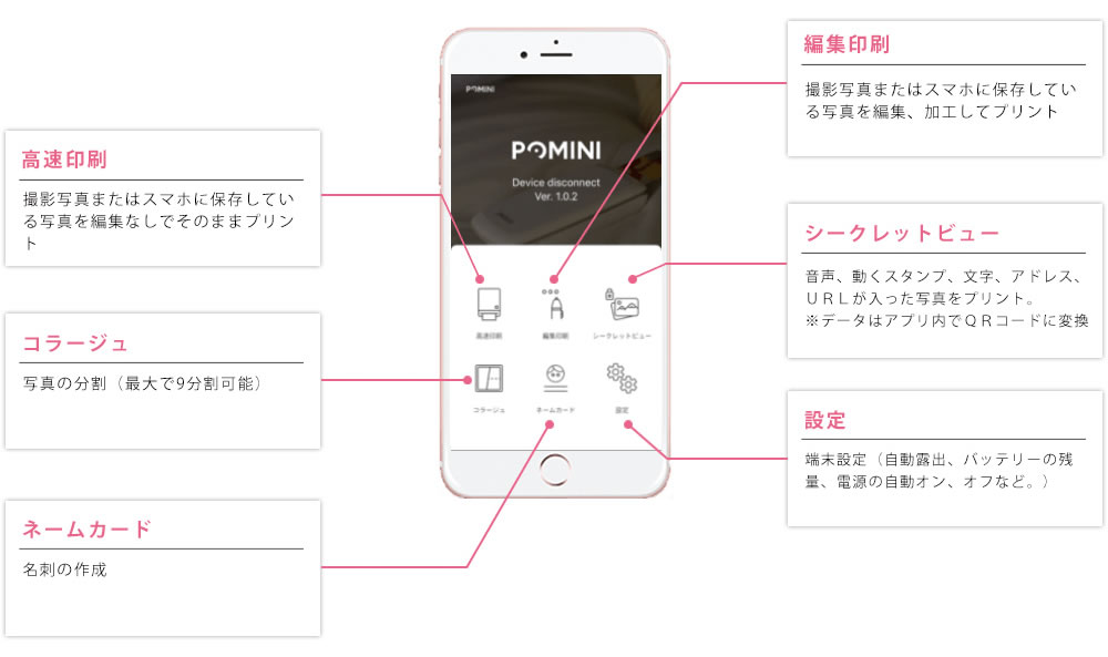 Pomini Edge専用アプリで手軽に、おしゃれに加工