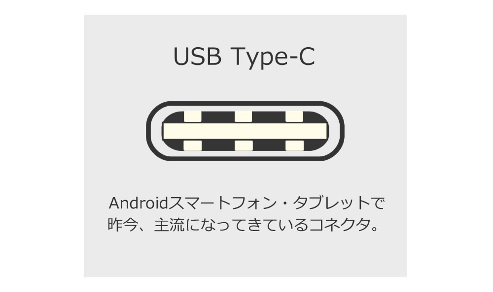 USB Type-C ケーブル付属